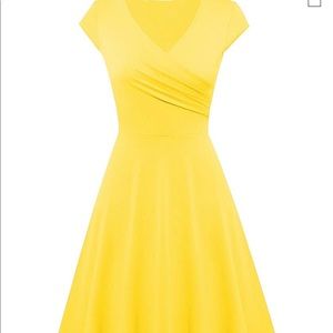 Chicgal a-line v-neck casual dress